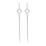 925 Silver Tassel Earrings for Women's Birthday