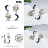 925 Silver Sun & Moon Glow Earrings