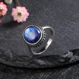 925 Sterling Silver Natural Kyanite Ring Fine Jewelry Labradorite Ring
