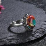 925 Sterling Silver Natural Kyanite Ring Fine Jewelry Labradorite Ring