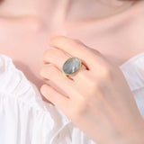 Vintage Shell Ring 925 Sterling Silver Wedding Gift