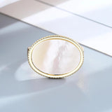 Vintage Shell Ring 925 Sterling Silver Wedding Gift
