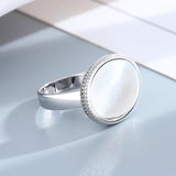 Vintage Shell Ring 925 Sterling Silver Wedding Gift