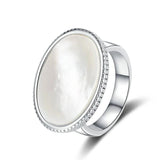 Vintage Shell Ring 925 Sterling Silver Wedding Gift