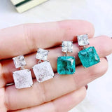 AAAAA Zircon Dangle Earring 925 Silver Drop Earrings