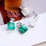 AAAAA Zircon Dangle Earring 925 Silver Drop Earrings