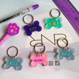 Dog Tag Bone Keychain Silicone Mould for DIY Epoxy Resin Crafts