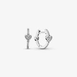 925 Silver Pave Daisy Flower Stud Earrings Crescent Moon & Stars Hoop