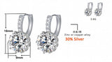 Tibetan Silver Drop Earrings Round Cubic Zircon Vintage Charm Jewelry