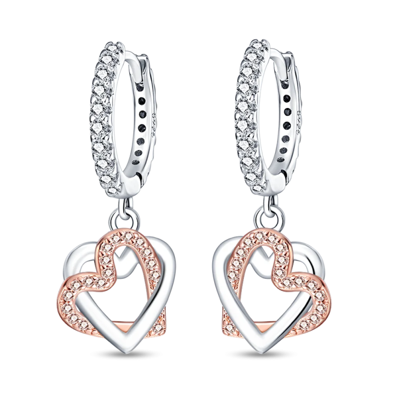 925 Silver Bee Flowers Glitter Earrings for Wedding Engagement