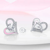 925 Silver Bee Flowers Glitter Earrings for Wedding Engagement