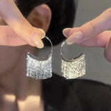 925 Silver Tassel Earring for Women - Retro Party Jewelry Gift