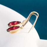 Cellacity Silver 925 Drop Earrings with Ruby Zircon Gemstone