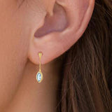925 Silver Purple Zircon Tassel Earrings 18k Fine Jewelry