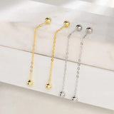 925 Silver Ball Chain Drop Earrings for Women