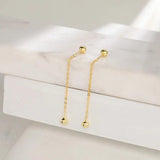 925 Silver Ball Chain Drop Earrings for Women