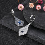 Vintage Kyanite 925 Silver Long Drop Earrings Natural Moonstone Wedding Gift