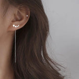 925 Silver Star Earrings Ear Studs for Women Wedding Party