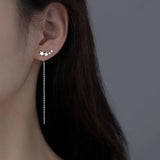 925 Silver Star Earrings Ear Studs for Women Wedding Party