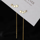 925 Silver Star Earrings Ear Studs for Women Wedding Party
