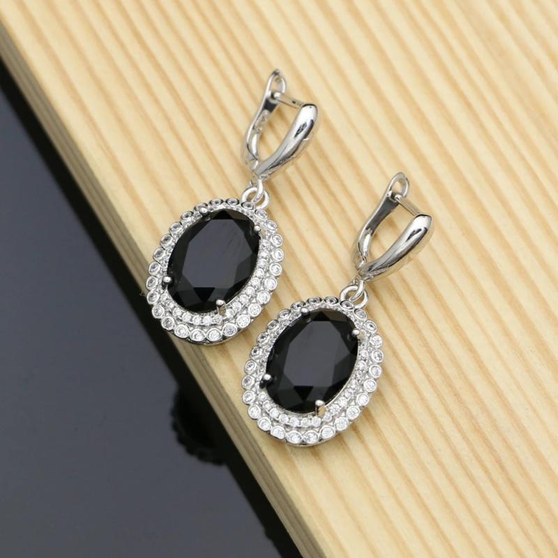 925 Silver Party Earrings with Stone for Women