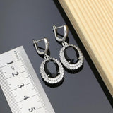 925 Silver Party Earrings with Stone for Women