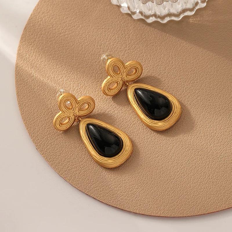 Chinese Knot Teardrop Earrings 925 Silver Needle High Brass Metal For Women