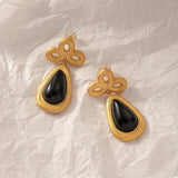 Chinese Knot Teardrop Earrings 925 Silver Needle High Brass Metal For Women