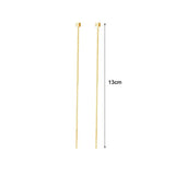 925 Silver Square Tassel Drop Earrings for Women