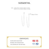 925 Silver Square Tassel Drop Earrings for Women