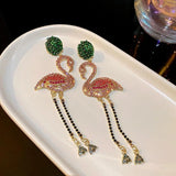 925 Silver Needle Long Tassel Earrings