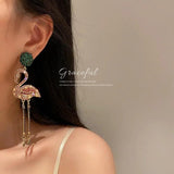 925 Silver Needle Long Tassel Earrings
