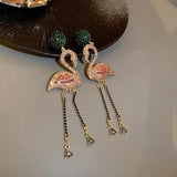 925 Silver Needle Long Tassel Earrings