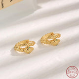 Japan & Korea S925 Silver Snake Green Earrings