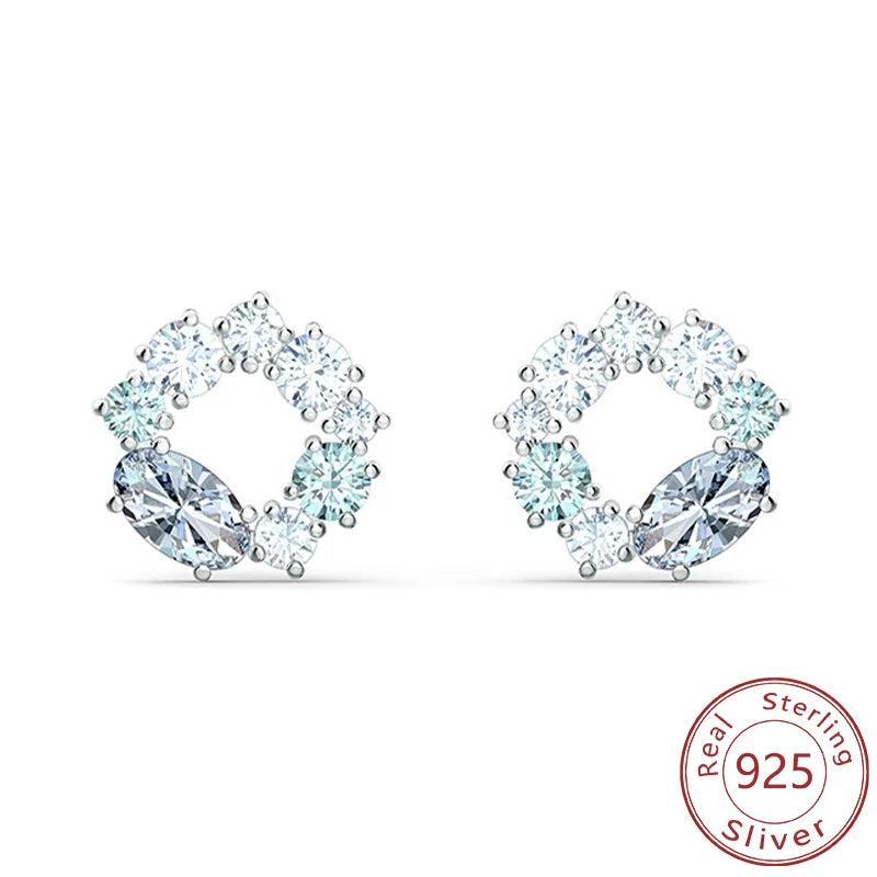Shi Jia's Gradient Round Ring Earrings