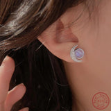 Moonstone Sterling Silver Earrings Women's Jewelry