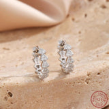 Sterling Silver Triangle Zircon Earrings for Women