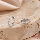 Sterling Silver Triangle Zircon Earrings for Women