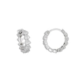 Sterling Silver Triangle Zircon Earrings for Women