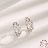 Zircon Infinite Symbol Earrings in 925 Sterling Silver