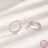 Zircon Infinite Symbol Earrings in 925 Sterling Silver