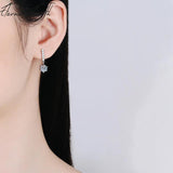 Moissanite Earrings 925 Sterling Silver Plated 18k