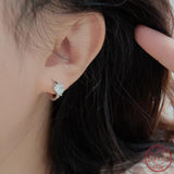 925 Silver Heart Zircon Women's Earrings