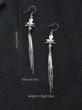 Sterling Silver 4 Leaf Clover Tassel Earrings for Women's Birthday