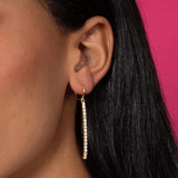 925 Silver Zircon Drop Earrings Hypoallergenic