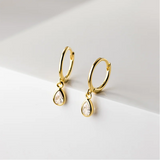 925 Silver Water Drop Zircon Earrings for Women