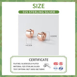 925 Sterling Silver 5mm Hoop Earrings for Women Classic Jewelry