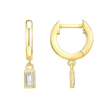 925 Sterling Silver Drop Earrings Round Pendant Jewelry Accessories