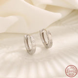 925 Sterling Silver Circular Earrings - Minimalist Fashion Jewelry