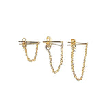 Real Silver 925 Chain Drop Earrings for Women
